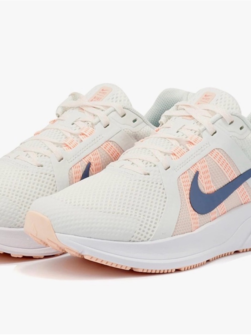 Nike Women's Run Swift 3 Running Sneakers in White, Peach & Navy